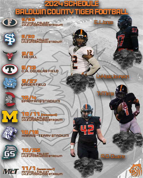 2024 BCHS Varsity Football Schedule